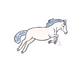 Artic fox and horse combination
